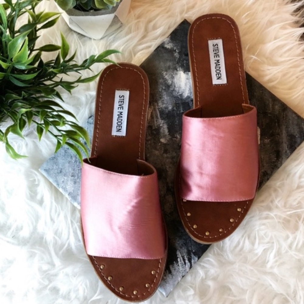 Steve Madden Rose Satin Slide Sandals